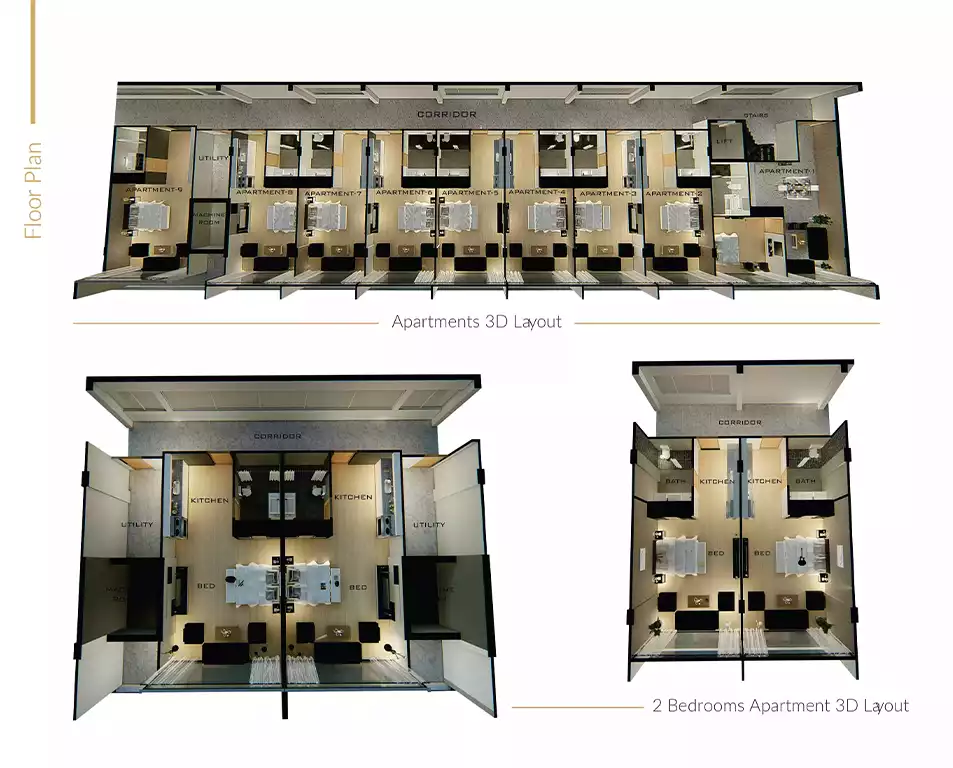 3D Floor Plan · Sheet 01